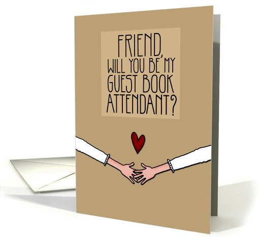Friend - Will you be my Guest Book Attendant? - Lesbian card (1050481)