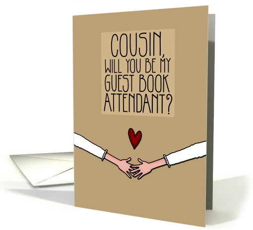 Cousin - Will you be my Guest Book Attendant? - Lesbian card (1050485)