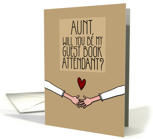 Aunt - Will you be my Guest Book Attendant? - Lesbian card (1050487)