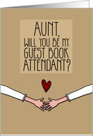 Aunt - Will you be my Guest Book Attendant? - Lesbian card