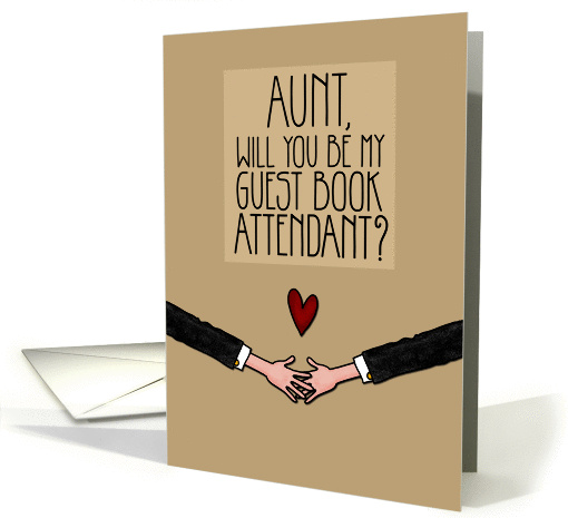 Aunt - Will you be my Guest Book Attendant? - Gay card (1050489)