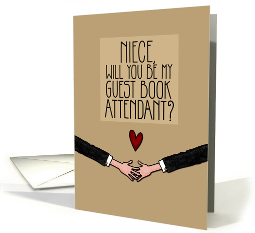 Niece - Will you be my Guest Book Attendant? - Gay card (1050505)