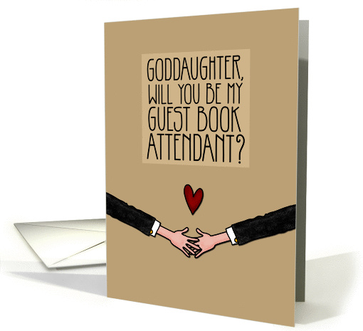 Goddaughter - Will you be my Guest Book Attendant? - Gay card