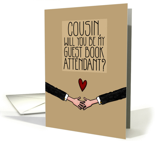 Cousin - Will you be my Guest Book Attendant? - Gay card (1050517)