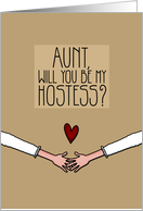 Aunt - Will you be my Hostess? - Lesbian Couple card