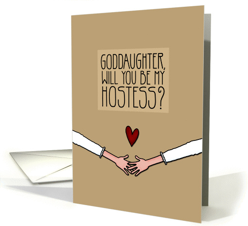 Goddaughter - Will you be my Hostess? - Lesbian Couple card (1051469)