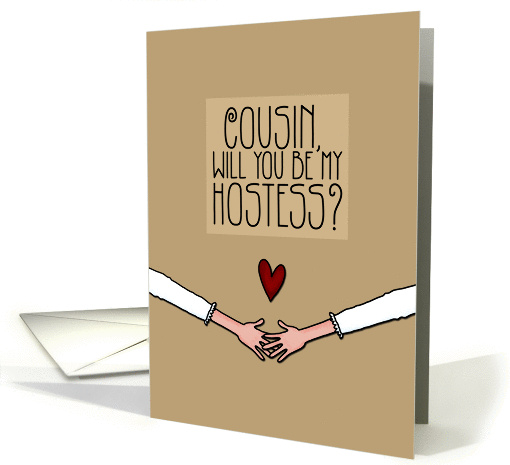 Cousin - Will you be my Hostess? - Lesbian Couple card (1051479)