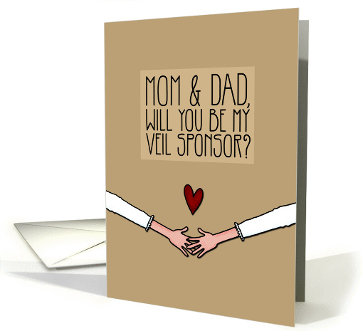 Mom & Dad - Will you be my Veil Sponsor? - Lesbian Couple card