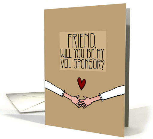 Friend - Will you be my Veil Sponsor? - Lesbian Couple card (1052587)