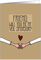 Friend - Will you be my Veil Sponsor? - Lesbian Couple card