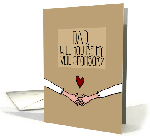 Dad - Will you be my Veil Sponsor? - Lesbian Couple card (1052589)