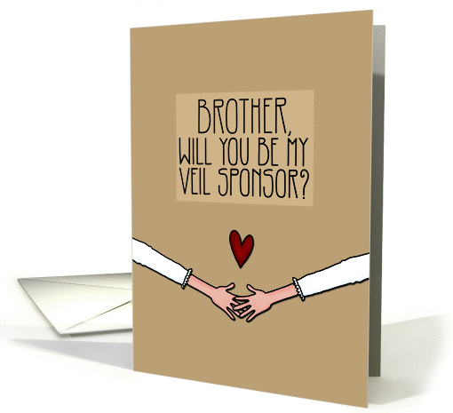 Brother - Will you be my Veil Sponsor? - Lesbian Couple card (1052631)