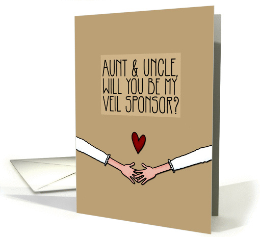Aunt & Uncle - Will you be my Veil Sponsor? card (1052635)