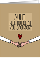 Aunt - Will you be my Veil Sponsor? - Lesbian Couple card