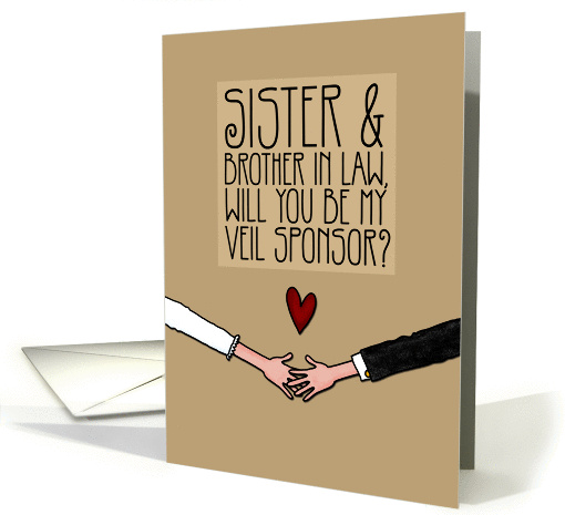 Sister & Brother in Law - Will you be my Veil Sponsor? card (1052651)