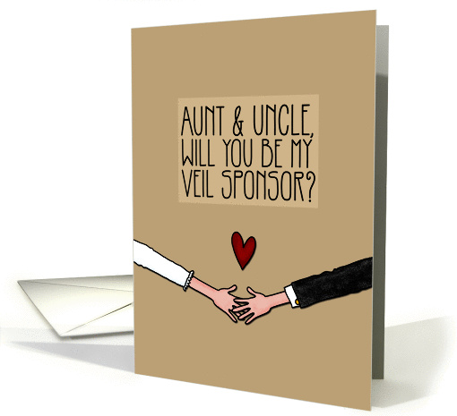 Aunt & Uncle - Will you be my Veil Sponsor? card (1052823)