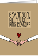 Grandson - Will you be my Ring Bearer? - from Lesbian Couple card
