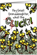 Great Granddaughter - What the Cluck?! - Zombie Easter Chickens card