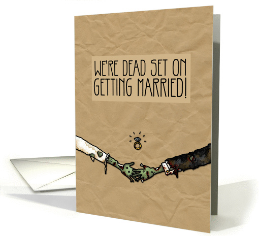 Zombie themed Engagement Announcement card (1062089)