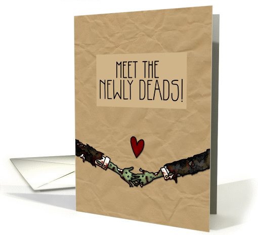 Gay Zombie themed Wedding Announcement card (1062095)