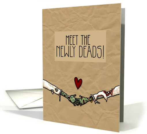 Lesbian Zombie themed Wedding Announcement card (1062097)