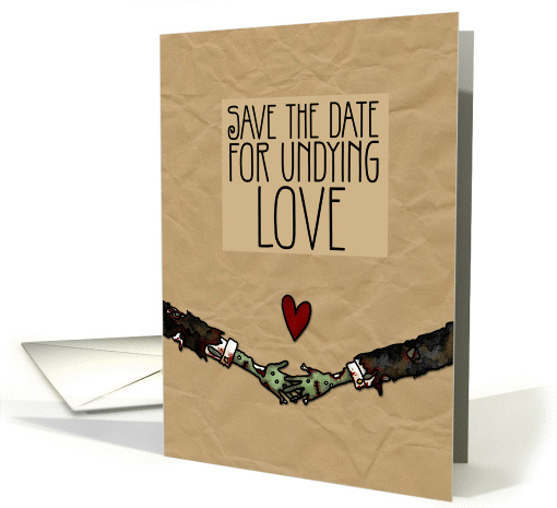 Gay Zombie themed Wedding Save the Date card (1062131)
