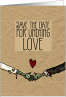 Zombie themed Wedding Save the Date card