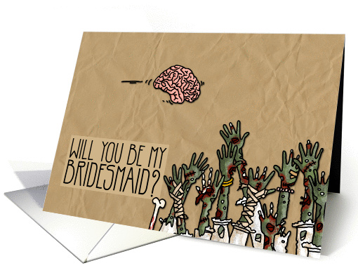 Zombie themed Bridesmaid Invitation card (1062161)