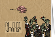 Zombie themed Wedding Invitation - male card