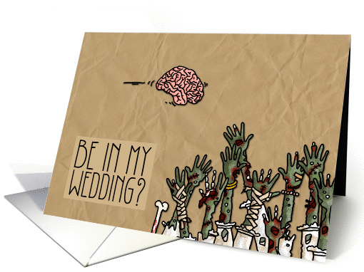 Zombie themed Wedding Invitation - female card (1062169)