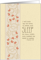 Psalms 4:8 - Scripture Soft Serenity Notes For Hospice Patient card
