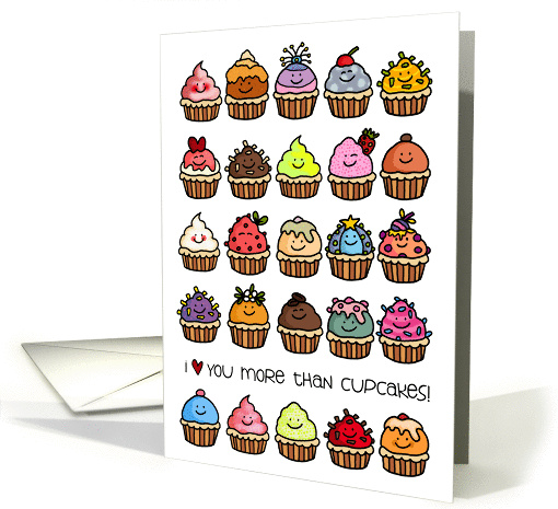 I love you more than cupcakes! card (1077736)
