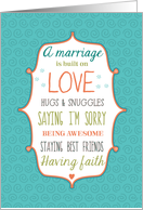 Words to Live By - Gay Wedding Congratulations card