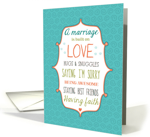 Words to Live By - Lesbian Wedding Congratulations card Words to Live By - Lesbian Wedding Congratulations card