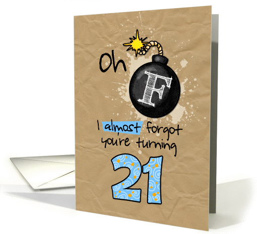 F-bomb birthday - 21 years old card (1084842)