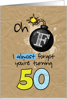 F-bomb birthday - 50 years old card