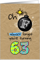 F-bomb birthday - 63 years old card