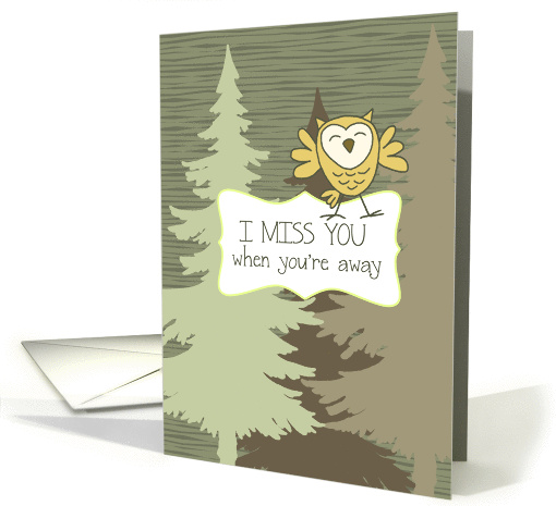 I Miss You While You're Away - Forest and Owl card (1098200)