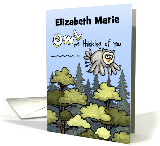 Thinking of you at summer camp - customize for any name card (1110794)
