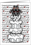 Congratulations - Gay Wedding Couple card