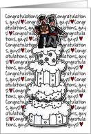 Congratulations - Gay Wedding Couple card