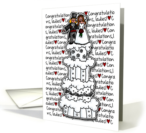 Congratulations - Lesbian Wedding Couple card (1119148)