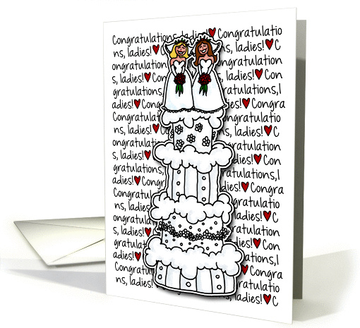 Congratulations - Lesbian Wedding Couple card (1119150)