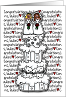 Congratulations - Lesbian Wedding Couple card