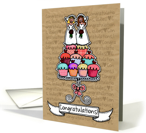 Congratulations - Lesbian Wedding Couple card (1119284)