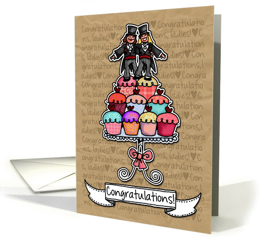 Congratulations - Lesbian Wedding Couple card (1119286)