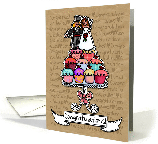 Congratulations - Lesbian Wedding Couple card (1119288)