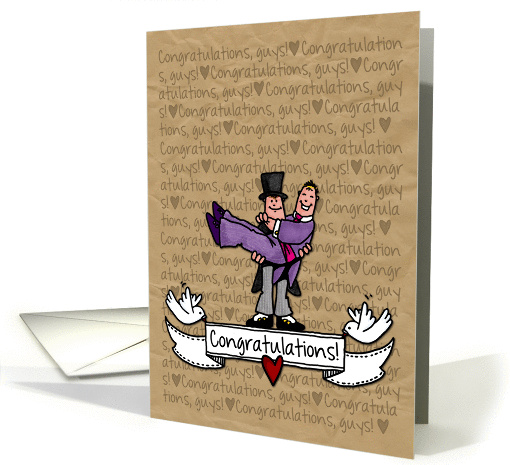 Congratulations - Gay Wedding Couple card (1120456)