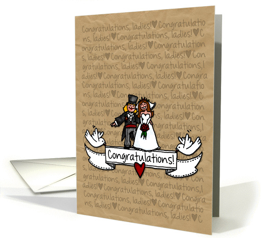 Congratulations - Lesbian Wedding Couple card (1120462)