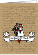 Congratulations - Lesbian Wedding Couple card